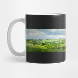 Panoramic view on Val d'Orcia, Tuscany Mug